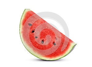 Sliced red watermelon isolated on white