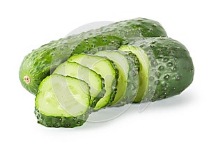 Sliced ripe cucumber