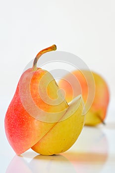 Sliced Ripe Pear Isolated