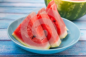 Sliced ripe red watermelon