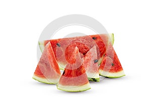 Sliced ripe watermelon isolate on white background
