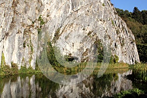 Sliced rock in Durbuy, Belgium