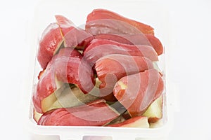 Sliced Rose apples or chomphu