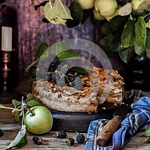 Sliced Rustic Apple Pie