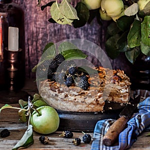 Sliced Rustic Apple Pie