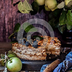 Sliced Rustic Apple Pie
