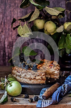 Sliced Rustic Apple Pie
