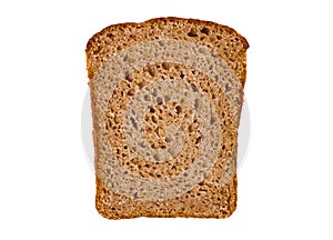 Sliced of rye bread, isolated on a white background