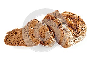 Rye loaf isolated over white