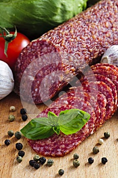 Sliced salami