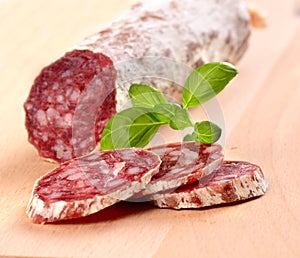 Sliced salami