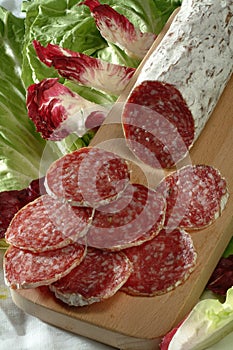 Sliced salami