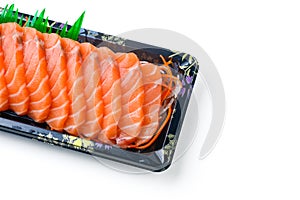 Sliced salmon