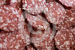 Sliced Sausage Close Up