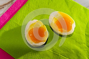 Sliced Softboiled Egg photo