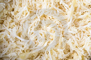 Sliced sour cabbage background texture