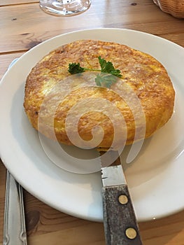 Sliced Spanish omelettes photo