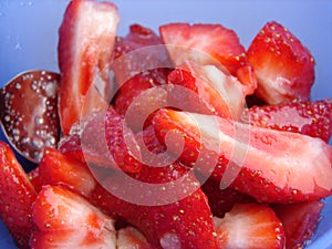 Sliced strawberry