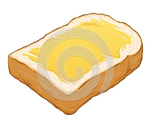 Sliced Toast Bread Hand Drawn Illustration