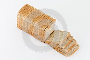 Sliced toast bread isolated on white