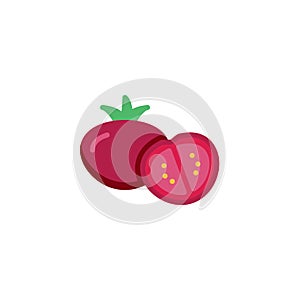 Sliced tomato flat icon