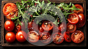 Sliced Tomatoes and Greens