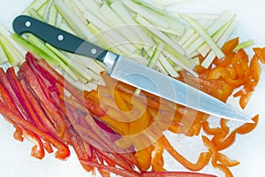 Sliced vegetables