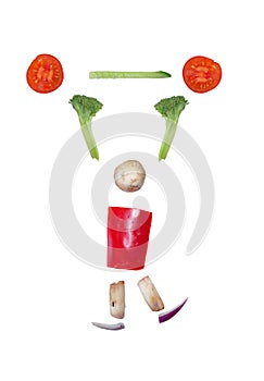 Sliced vegetables figurine