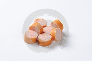 Sliced Vienna sausage