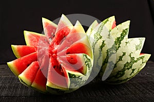 Sliced water melon.