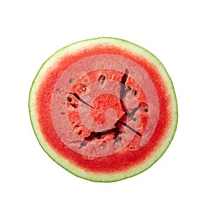 Sliced of watermelon isolated over white background