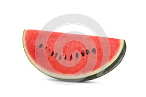 sliced watermelon isolated on white