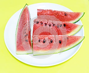 Sliced watermelon
