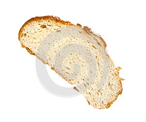 Sliced of wheat bread, isolated on a white background