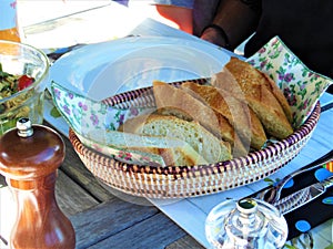 Sliced White Bread in a Basket