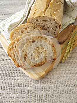 Sliced white bread with spelt flour