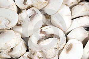 Sliced White Mushrooms