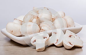 Sliced White Mushrooms