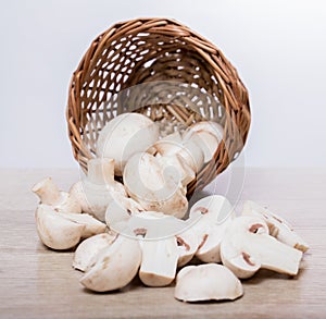 Sliced White Mushrooms