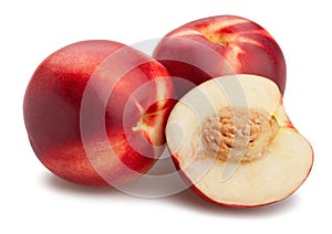 Sliced white nectarine