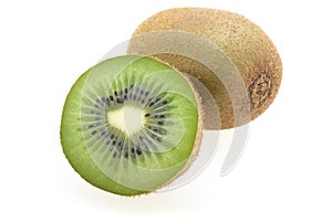 Sliced and whole kiwi fruit