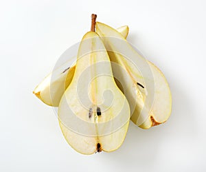 Sliced yellow pear