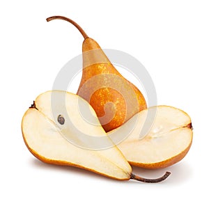 Sliced yellow pear
