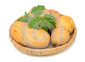 Sliced yellow potatoes