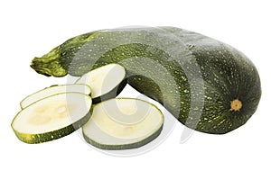 Sliced zucchini or courgette