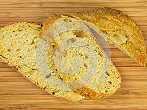 Slices of Baked Corn Bread