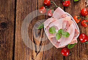 Slices of boiled Ham