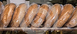 Slices of bread in bag
