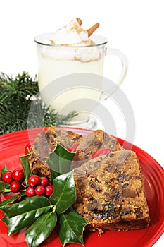 Slices of Christmas Fruitcake photo