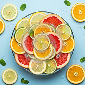 Fresh mint leaves Mentha are scattered around adding a touch of